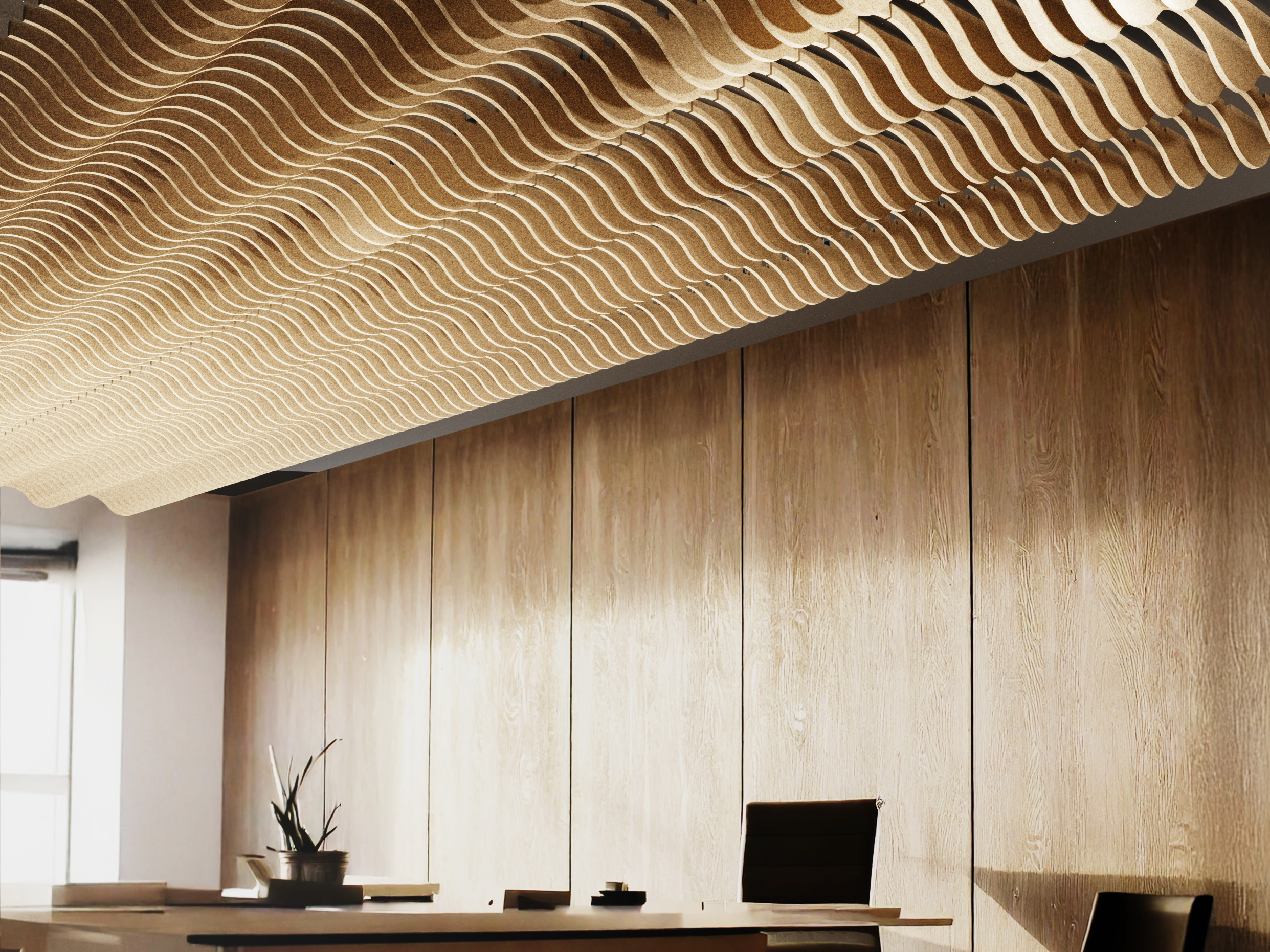 Ceiling Baffles - Straight Wave